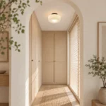 Vintage Glass Ceiling Light – French Cream LED Flush Mount Lamp - Image 5