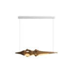 Sculptural Wood Linear Pendant Light | Modern LED