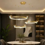 Blue Butterfly Crystal LED Ring Chandelier - Image 4
