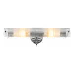 Bauhaus Ribbed Glass Vanity Wall Light with E14 LED