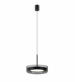 Modern Ring Linear Pendant Light | Pearl Black LED Ceiling Lighting Fixture