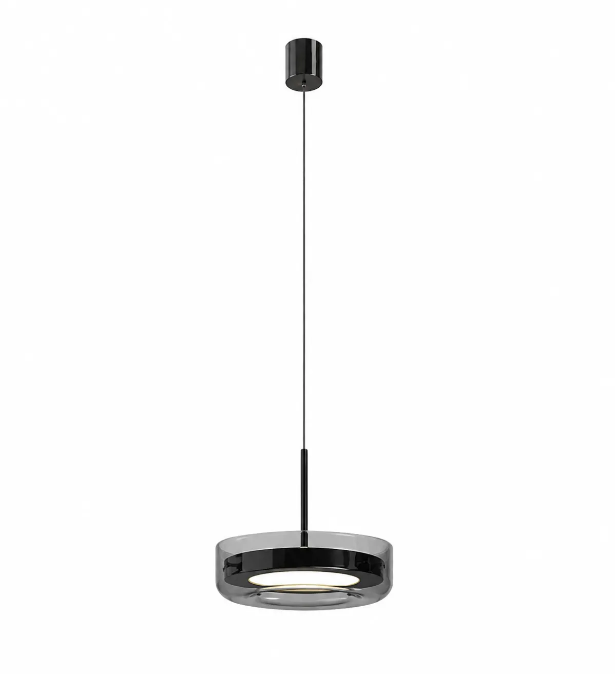 d5e0cc8e2911410541f4c11965976c65_11zon Modern Ring Linear Pendant Light | Pearl Black LED Ceiling Lighting Fixture - Image 1