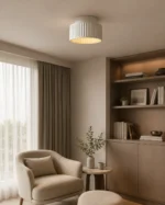 Minimalist Resin Ceiling Light – Nordic Eco LED Flush Mount Lamp - Image 4