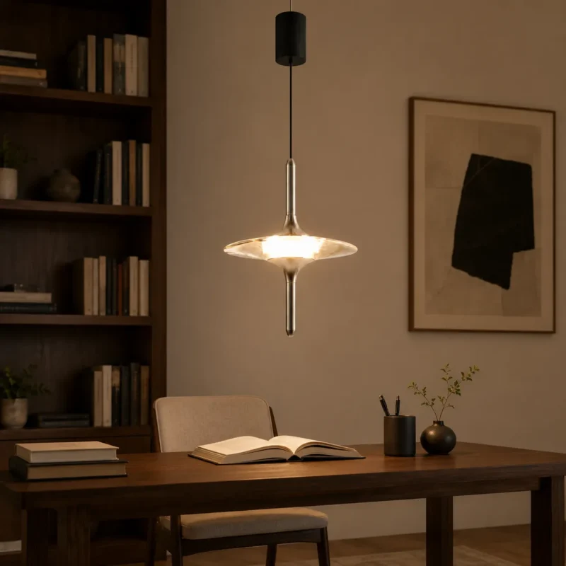 Modern Crystal Pendant Light | Minimalist LED Ceiling Lighting Fixture - Image 3