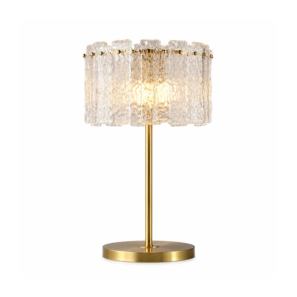 dakFYGdgfwiFEUYWBF_11zon Crystal Glass Table Lamp | Antique Brass LED Bedside Lamp for Bedroom & Living Room - Image 1