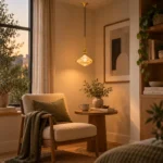 Art Glass Pendant Light | Modern Luxury Gold LED Ceiling Lighting Fixture - Image 2