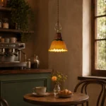 Vintage Ceramic Pendant Light | Retro Tulip Lighting Fixture - Image 2