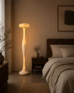 Wabi-Sabi Cement Floor Lamp | Sculptural Lighting - Image 3