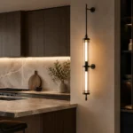 Vertical LED Wall Light | Cylindrical Acrylic Sconce - Image 2