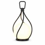 Modern Outdoor Lantern Table Lamp | Rechargeable Patio & Garden LED Lighting Fixture