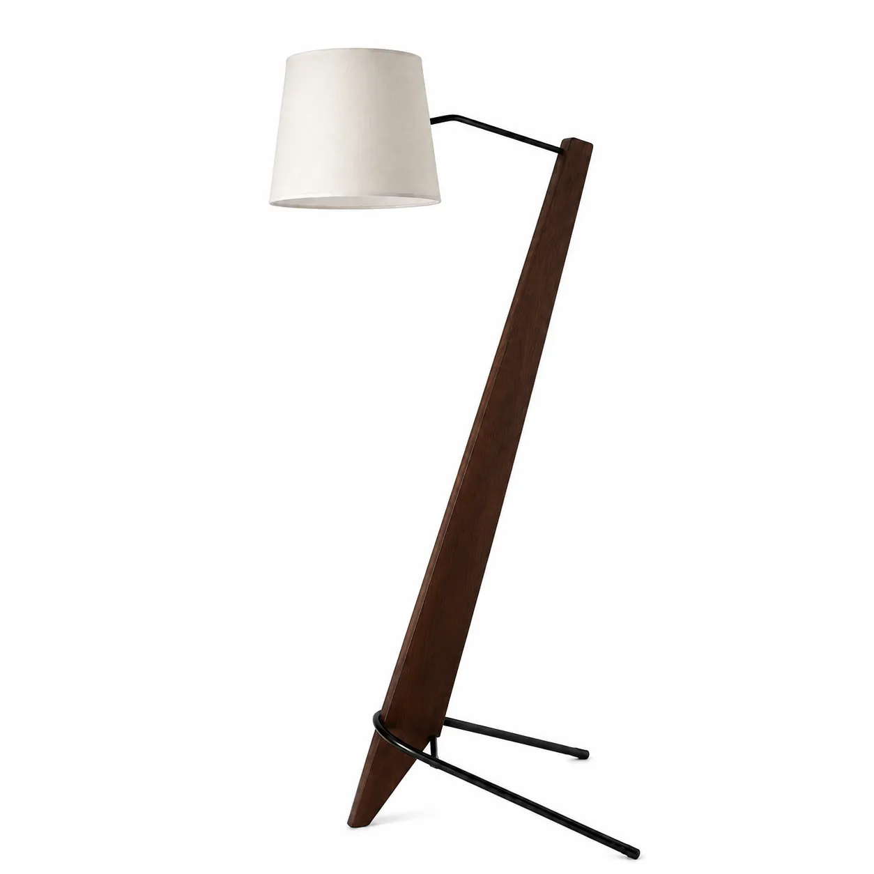 df4767417a7a151814a4ef18658a1a8e_11zon Nordic Walnut Wood Floor Lamp with Linen Shade - Image 1
