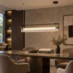 Ribbed Glass Linear LED Pendant Light - Image 4