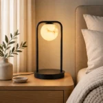 Modern Marble Globe Table Lamp | Minimalist Marble LED Table Lamp - Image 5