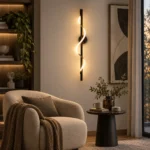 Modern LED Spiral Wall Light | Brass Wall Sconce - Image 4