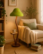 Mushroom Floor Lamp with Side Table | Nordic Lighting - Image 3
