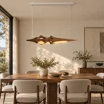 Sculptural Wood Linear Pendant Light | Modern LED - Image 8