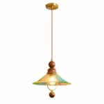 Color Glass Pendant Light | Vintage LED Ceiling Lighting Fixture