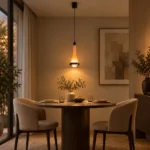 Smart Gesture Pendant Light | Pearl Black LED Minimalist Ceiling Lighting Fixture - Image 6