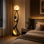 Artistic Moon Floor Lamp | Modern LED Sculptural Light - Image 2