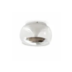 Modern Glass Ceiling Light – Silver LED Flush Mount Lamp