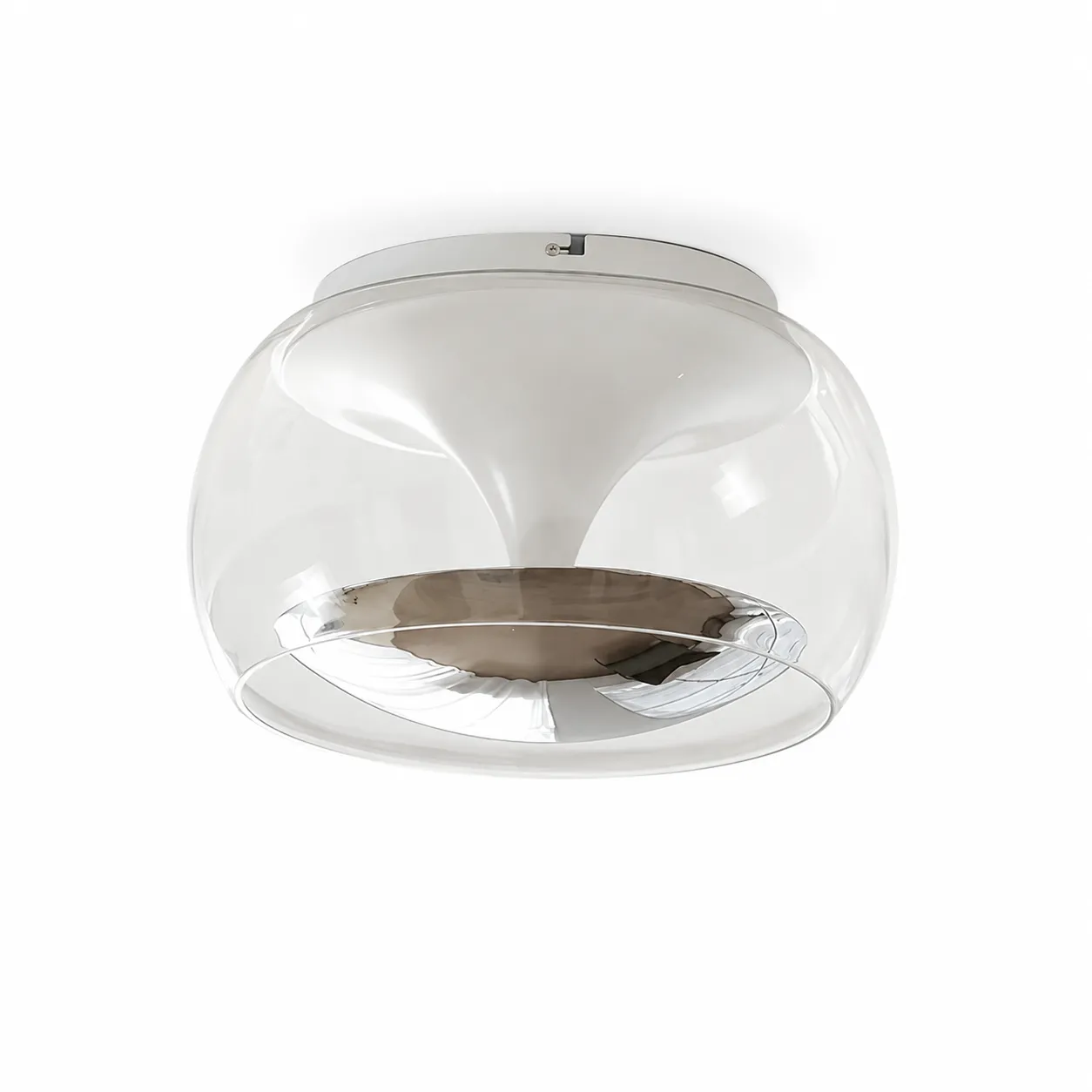 e57aaa07-edf5-42c1-8abe-0ed42db3ed5b_11zon (1) Modern Glass Ceiling Light – Silver LED Flush Mount Lamp - Image 1