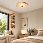 Stone Glass LED Ceiling Light – Modern Natural Flush Mount Lamp - Image 4