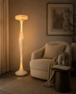 Wabi-Sabi Cement Floor Lamp | Sculptural Lighting - Image 2