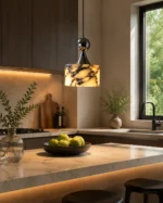 Natural Marble Pendant Light | Luxury LED Lighting Fixture - Image 2