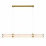 Modern Brass Alabaster Linear Pendant Light | LED