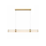Modern Brass Alabaster Linear Pendant Light | LED