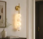Four Globe Alabaster Wall Sconce Modern LED Wall Light - Image 3