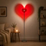Heart Projection Floor Lamp | Romantic LED Lighting - Image 2