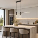 Cross Linear LED Pendant Light with Downlights - Image 4