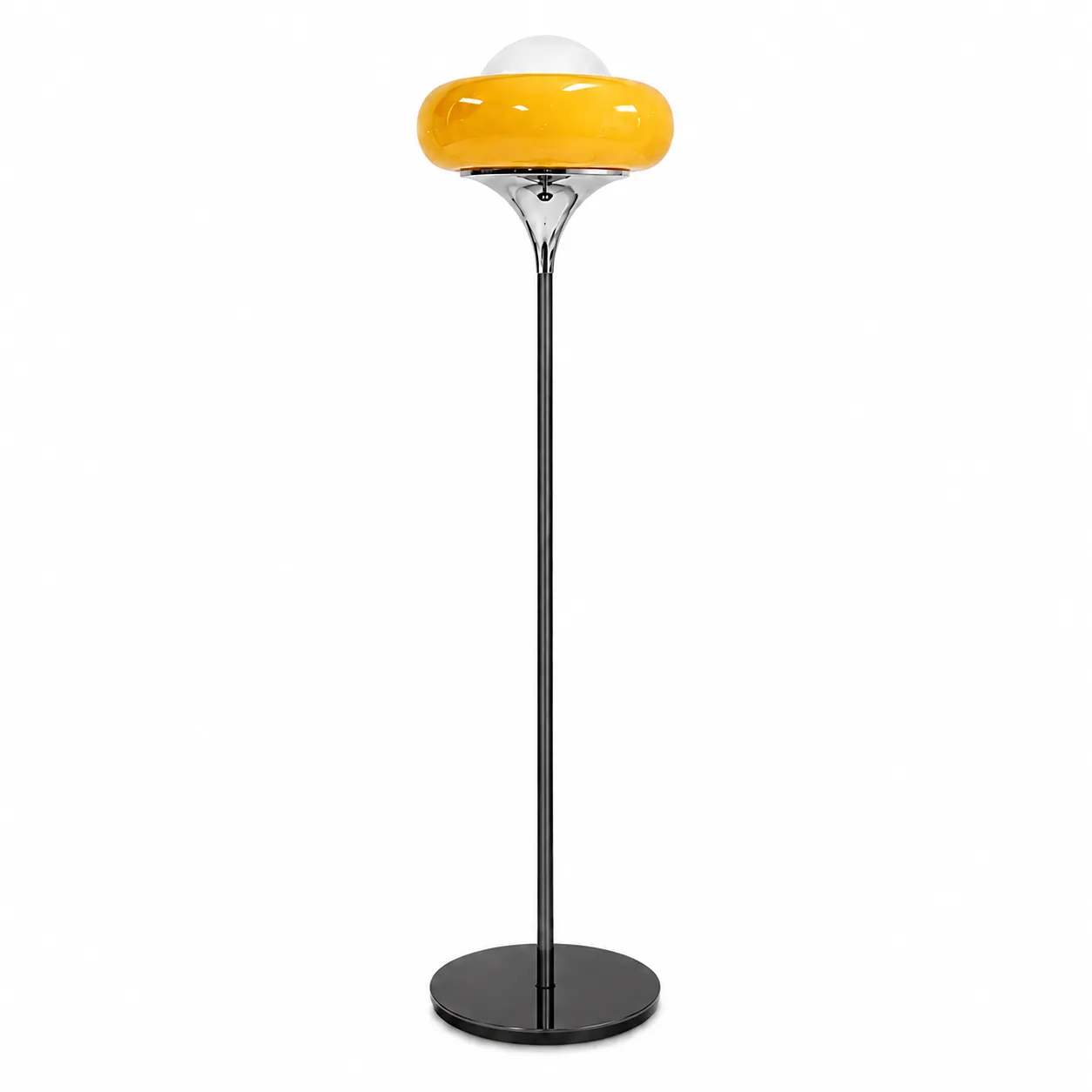 ea13dc3539367a2460aec8306481f104_11zon Amber Glass Floor Lamp | Modern LED Lighting - Image 1