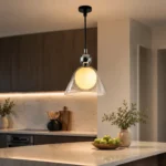 Ripple Glass Pendant Light – Clear Glass Modern LED Pendant Lamp - Image 2