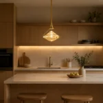 Art Glass Pendant Light | Modern Luxury Gold LED Ceiling Lighting Fixture - Image 2