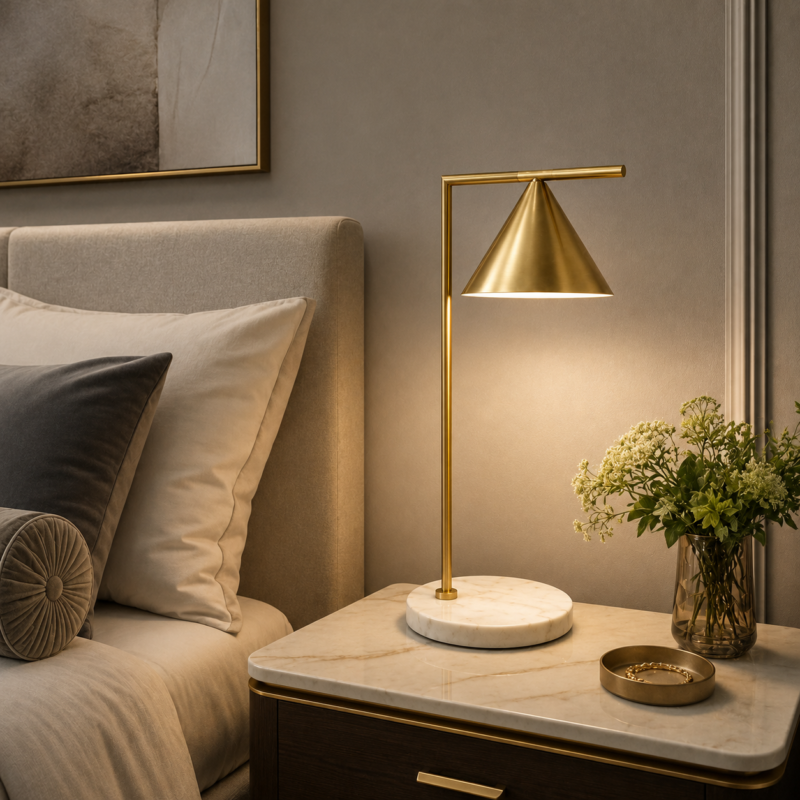 Modern Cone Table Lamp – Minimalist LED Desk & Bedroom Lighting Fixture - Image 4