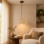 Sculptural Wood Grain Pendant Light | LED Design Lamp - Image 2