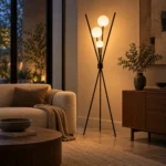 Modern Tripod Glass Globe Floor Lamp - Image 2