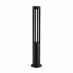 Black Cylindrical Outdoor Bollard Light for Garden Pathway Lighting