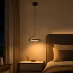 Black Minimalist LED Pendant Light – Modern Metal Acrylic Hanging Lamp - Image 3