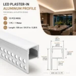 10pcs Double-Sided LED Strip Light Profile | Recessed Linear Lighting - Image 2
