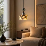 Natural Marble Pendant Light | Luxury LED Lighting Fixture - Image 5