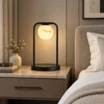 Modern Marble Globe Table Lamp | Minimalist Marble LED Table Lamp - Image 2