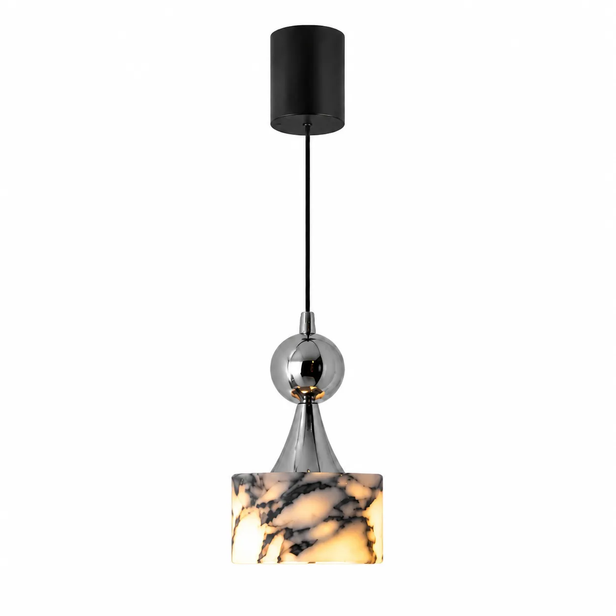 f03ef054f4c5980fb55bfd74c396e15e_11zon Natural Marble Pendant Light | Luxury LED Lighting Fixture - Image 1