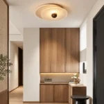 Stone Glass LED Ceiling Light – Modern Natural Flush Mount Lamp - Image 5