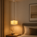 Layered Square Pendant Light – Modern PLA Cream LED Ceiling Light - Image 3