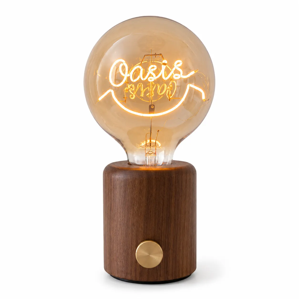 f3c0f688-3dba-4a68-bac7-bb1a72c0410e_11zon Walnut Wood Table Lamp | Amber Glow Glass LED Bedside Lighting Fixture - Image 1