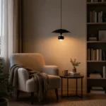 Modern Minimalist Pendant Light | Matte Black LED Ceiling Lighting Fixture - Image 2