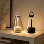 Portable Glass Table Lamp | Modern LED Ambient Bedside & Outdoor Lighting Fixture - Image 3